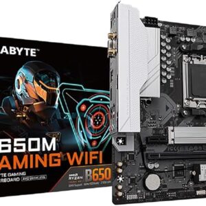 Gigabyte B650M Gaming WiFi Motherboard, B650 Chipset, AMD AM5, mATX, DDR5